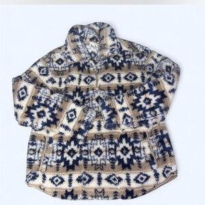 Aztec Pattern Fleece Pullover